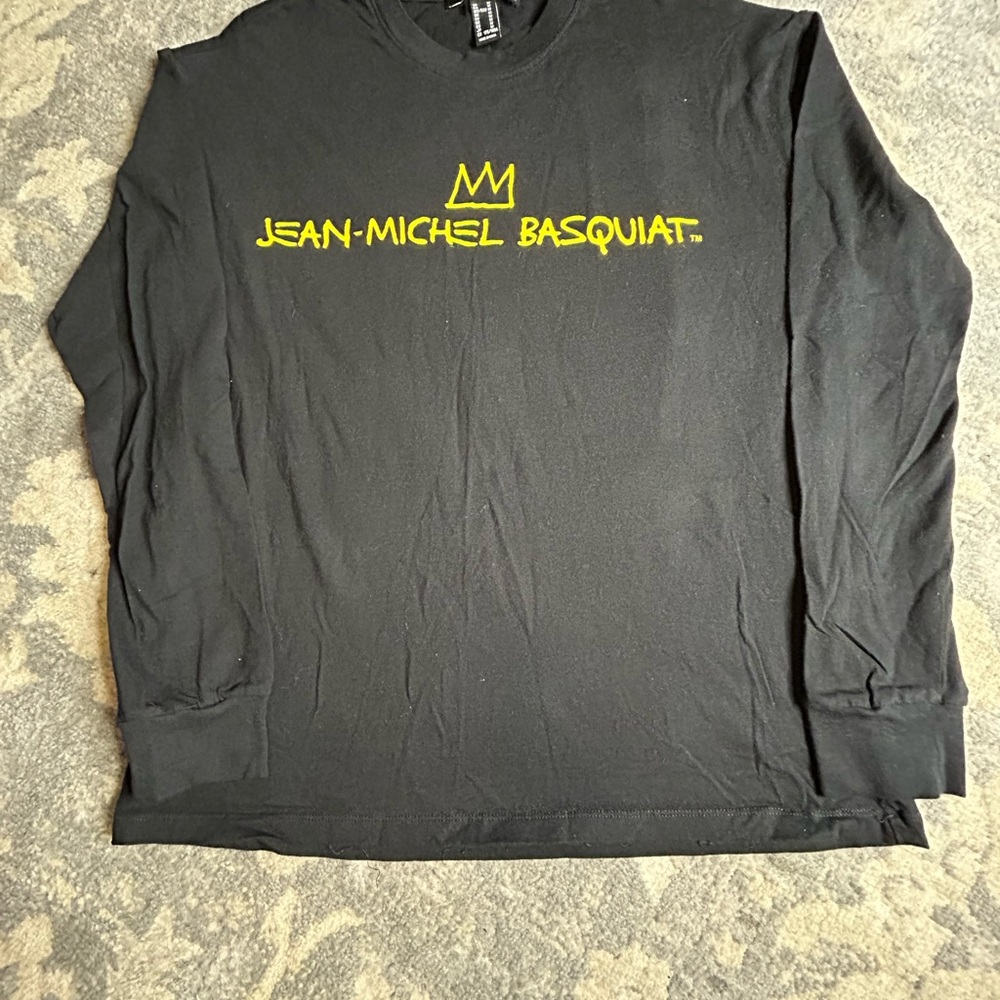 Forever 21 Black Long Sleeve Shirt with Yellow Graphic